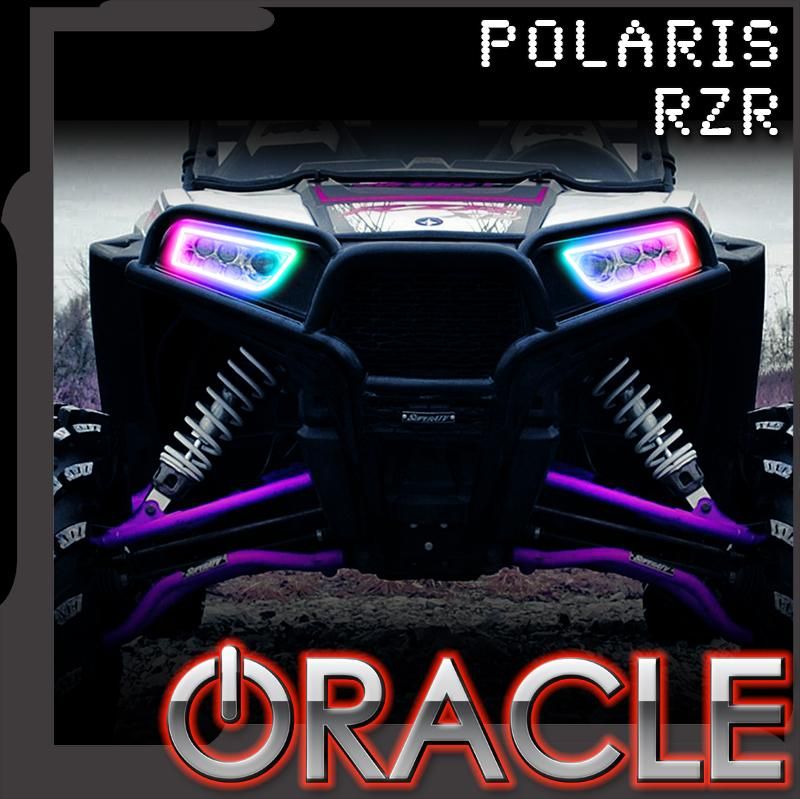 Oracle Lighting - Oracle Dynamic RGB+A Surface Mount Headlight Halo Kit For 2014-2021 Polaris RZR 900 1000