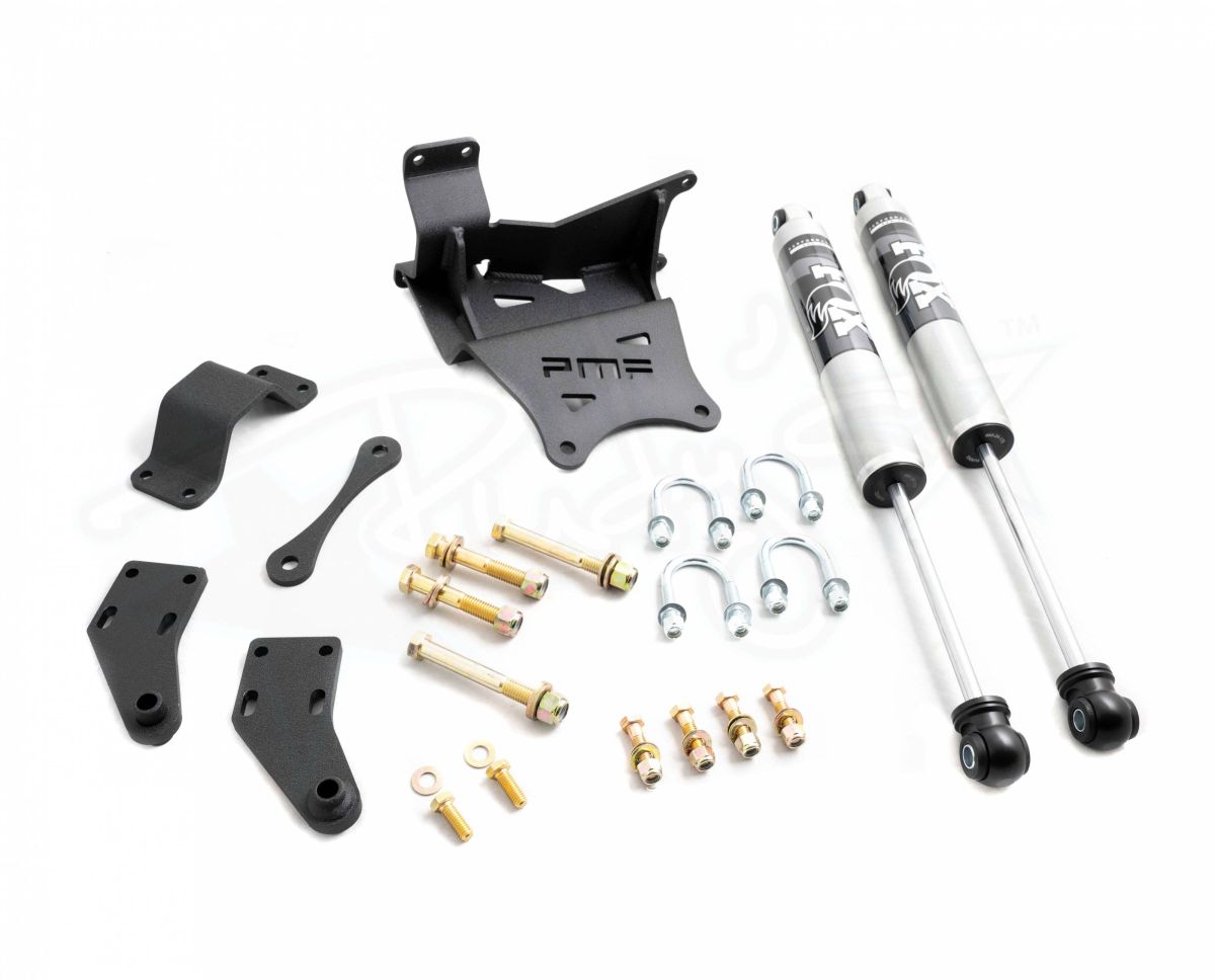 PMF Suspension - PMF Heavy Duty Dual Steering Stabilizer Kit For 05-20 6.0/6.4/6.7 Powerstroke