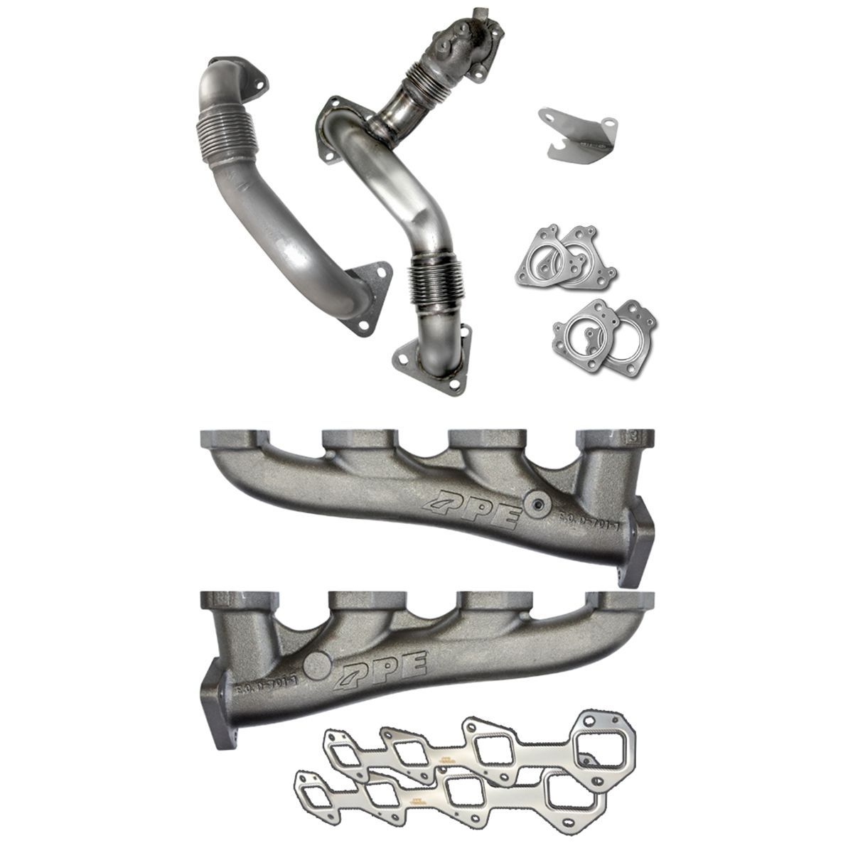 PPE - PPE High Flow Exhaust Manifolds & Up Pipes For 11-16 LML Duramax