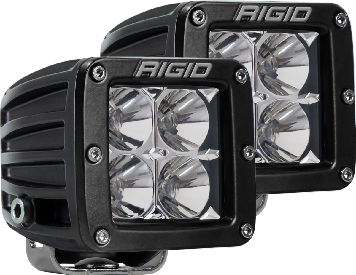 Rigid Industries - Rigid Industries Flood Surface Mount Black Pair D-Series Pro 202113