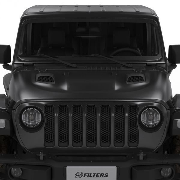S&B - S&B Jeep Air Hood Scoops for 18-20 Wrangler JL Rubicon 2.0L, 3.6L, 2020 Jeep Gladiator 3.6L Scoops Only Kit AS-1015