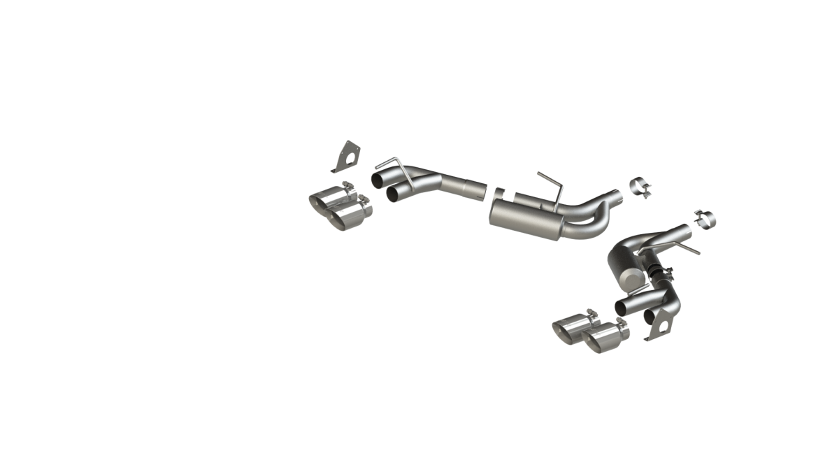 MBRP - MBRP Exhaust Pipe 2.5 Inch Dual Axle Back NPP For 16-20 Camaro V6 3.6L With Quad 4 Inch Dual Wall Tips T304 Stainless Steel S7039304