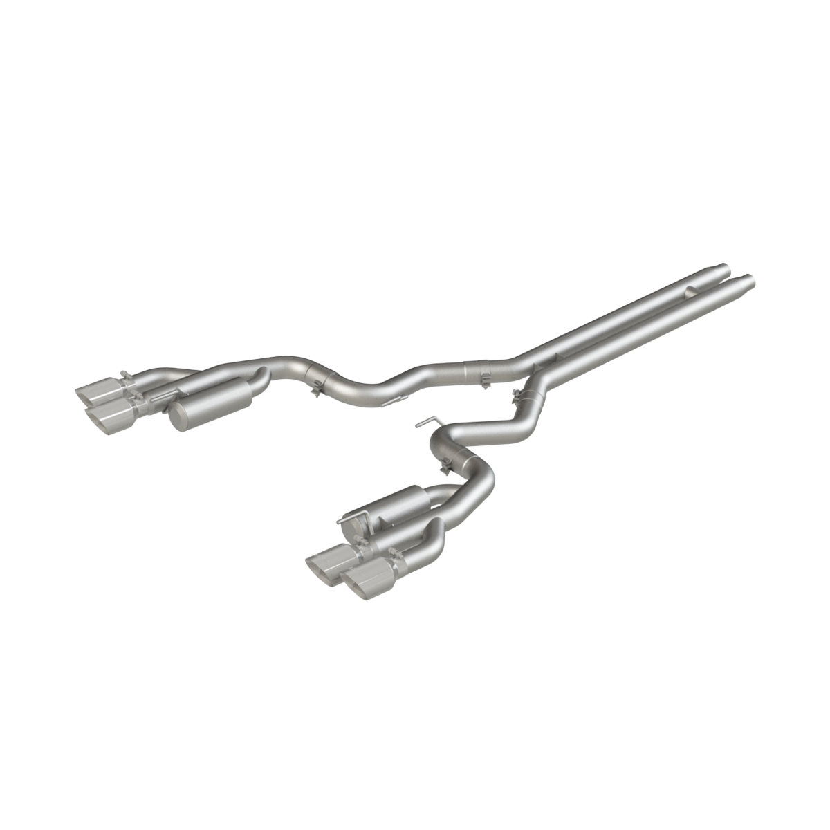 MBRP - MBRP 3 Inch Cat Back Exhaust System For 18-20 Ford Mustang GT 5.0L With Quad 4 Inch Dual Wall Tips Race Version Aluminized Steel S7207AL