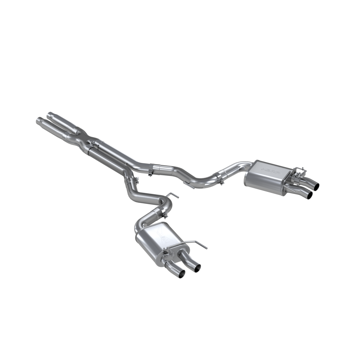 MBRP - MBRP Mustang 3 Inch Cat Back Exhaust System Dual Quad Split Rear Exit For 16-20 Ford GT350/GT350R Pro Series S7201304