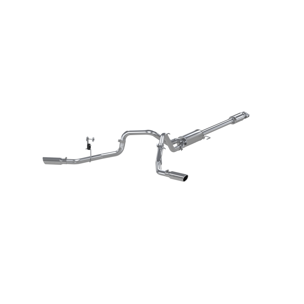 MBRP - MBRP 2.5 Inch Cat Back Exhaust System Dual Side Exit For 15-20 Ford F-150 5.0L Aluminized Steel S5257AL