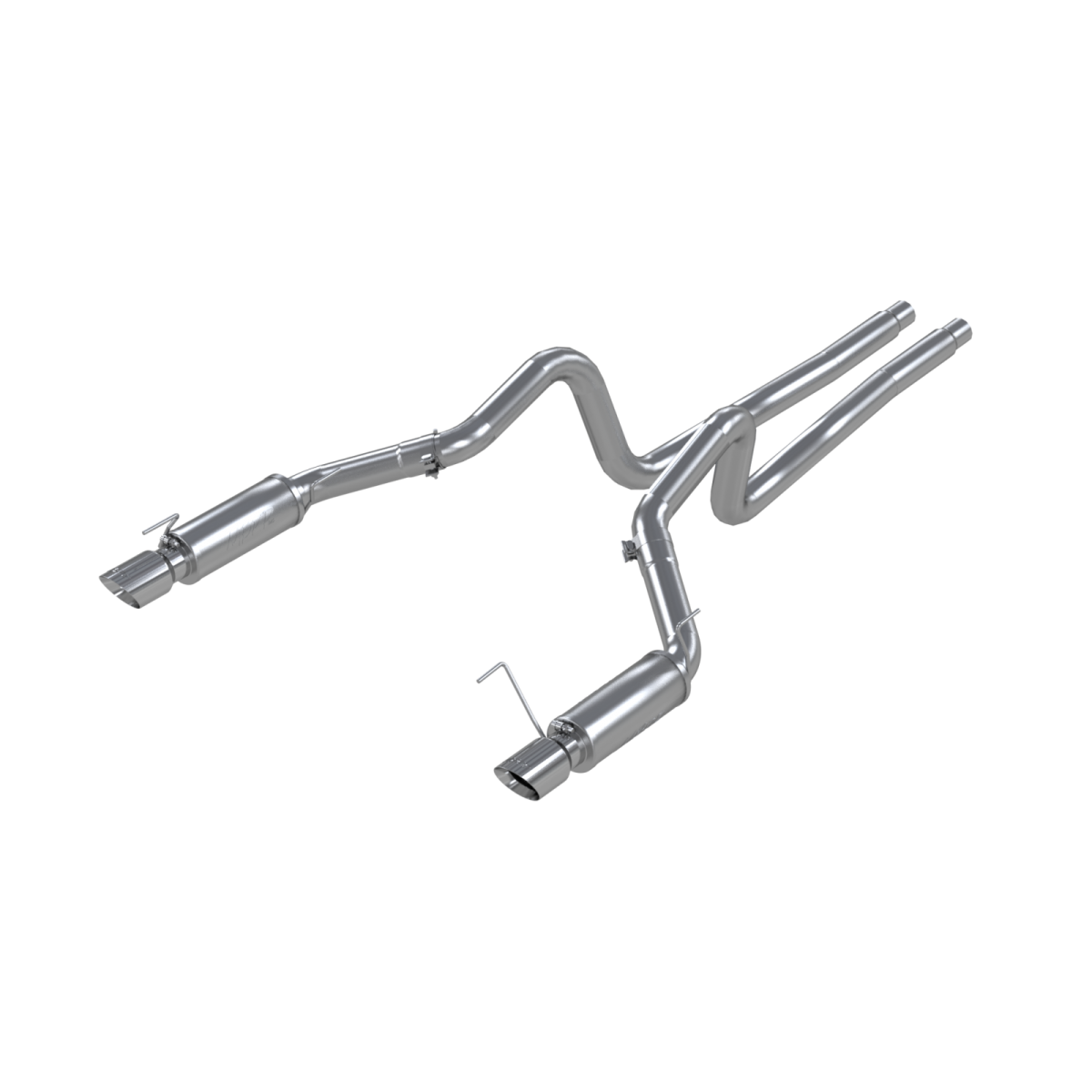 MBRP - MBRP Dual Mufflers Cat Back Exhaust System Dual Split Rear Race Version T409 Stainless Steel 4 Inch Tips For 05-09 Ford Mustang GT 4.6L 07-10 Ford Shelby GT500 S7270409
