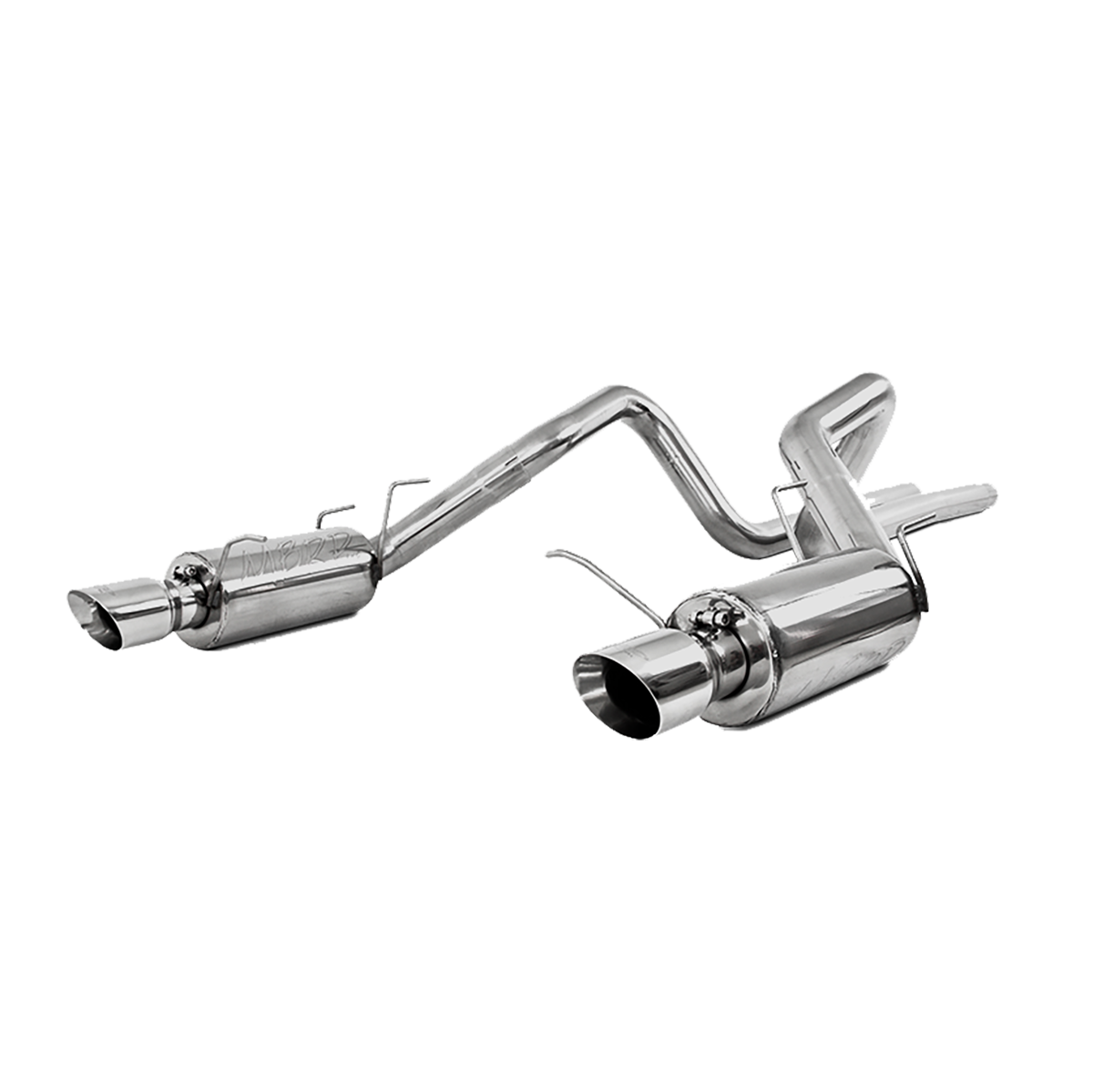 MBRP - MBRP Cat Back Exhaust System Dual Split Rear Street Version T409 Stainless Steel For 11-14 Ford Mustang GT 5.0L 11-12 Ford Shelby GT500 S7258409