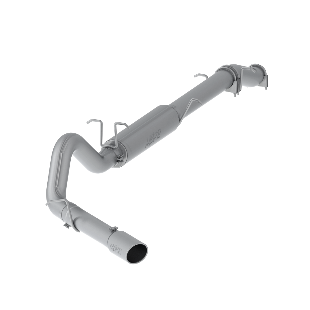 MBRP - MBRP 4 Inch Cat Back Exhaust System Single Side Stock Cat Exit T409 Stainless Steel For 03-07 Ford F-250/350 6.0L Extended Cab/Crew Cab S6208409