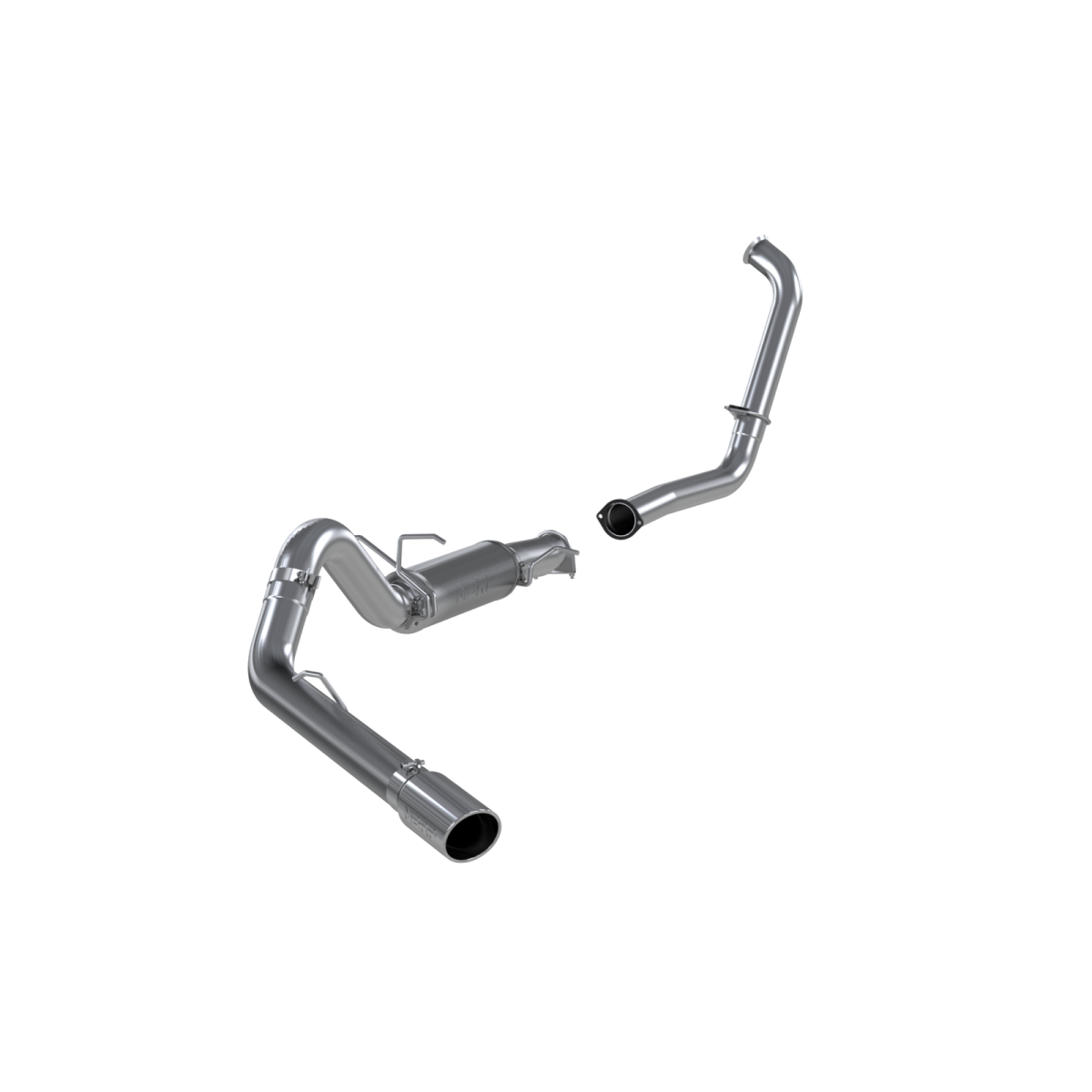 MBRP - MBRP 4 Inch Turbo Back Single Side Stock Cat Exit Aluminized Steel For 03-05 Ford Excursion 6.0L S6216AL