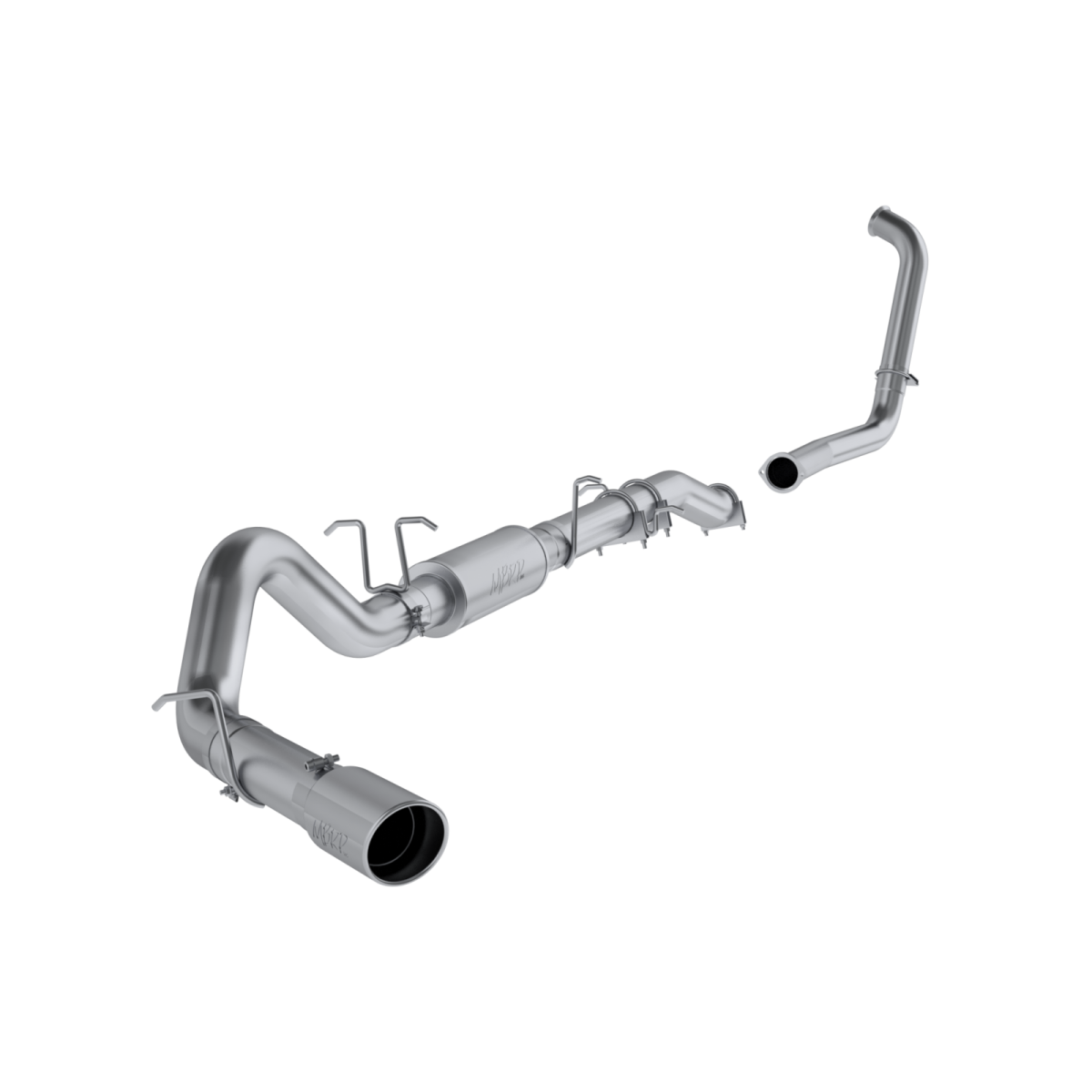 MBRP - MBRP 4 Inch Turbo Back Single Side Stock Cat Exit T409 Stainless Steel For 03-07 Ford F-250/350 6.0L Extended Cab/Crew Cab S6206409