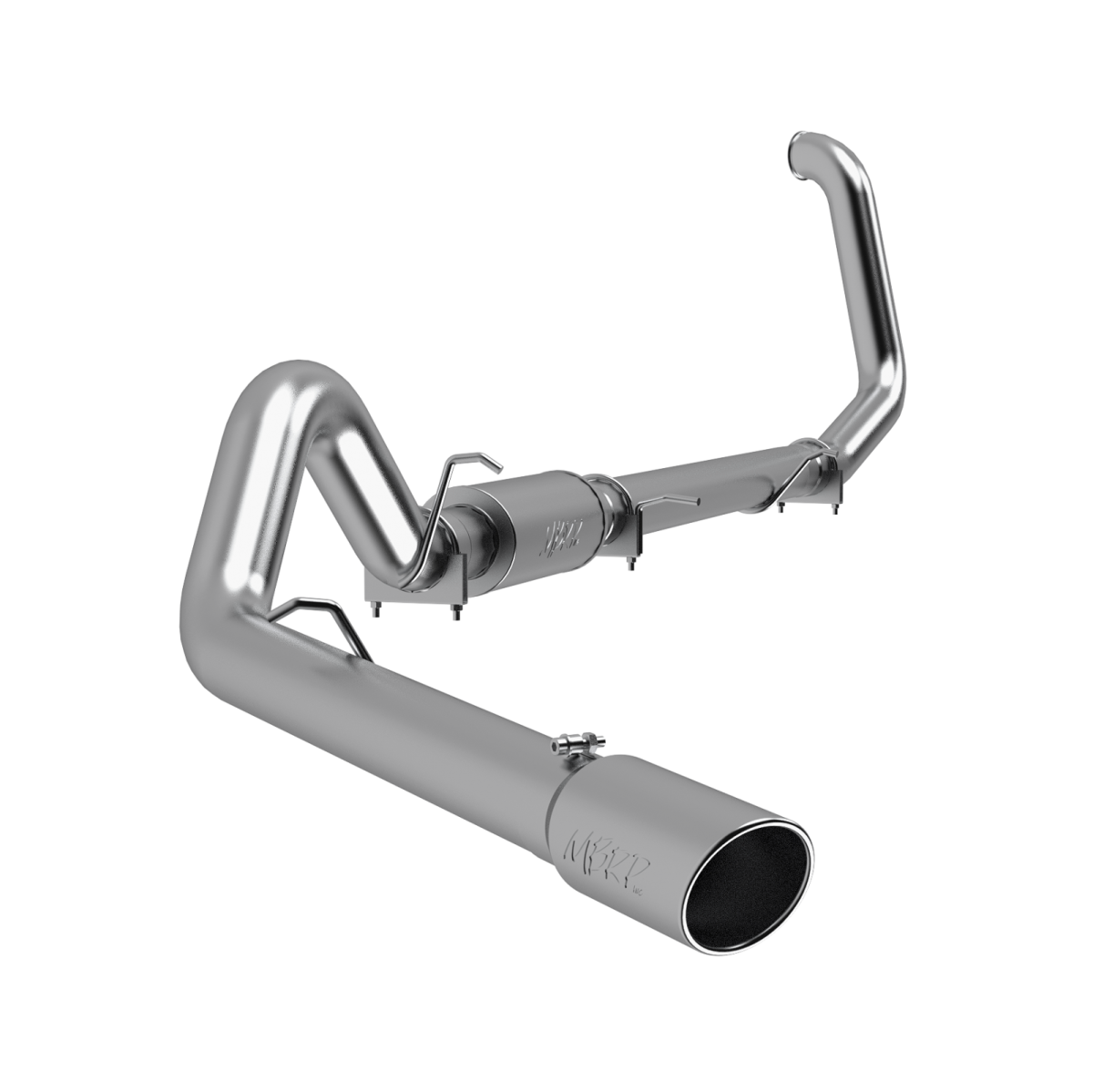 MBRP - MBRP 4 Inch Turbo Back Single Side Exit Aluminized Steel For 99-03 Ford Excursion 7.3L S6204AL