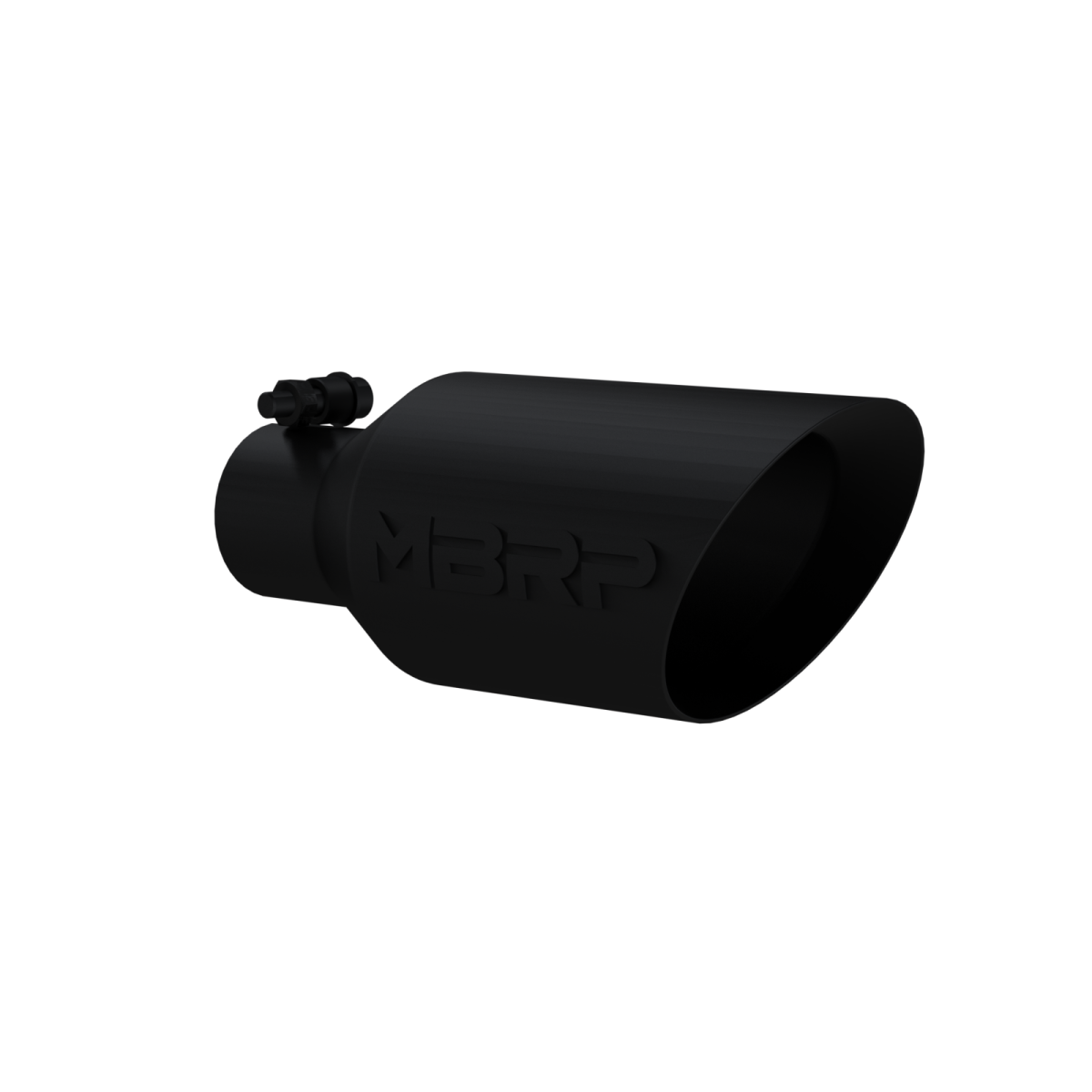 MBRP - MBRP Exhaust Tip 4 1/2 Inch O.D. Dual Wall Angle Rolled End 2.5 Inch Inlet 11 Inch Length Black Coated T5161BLK