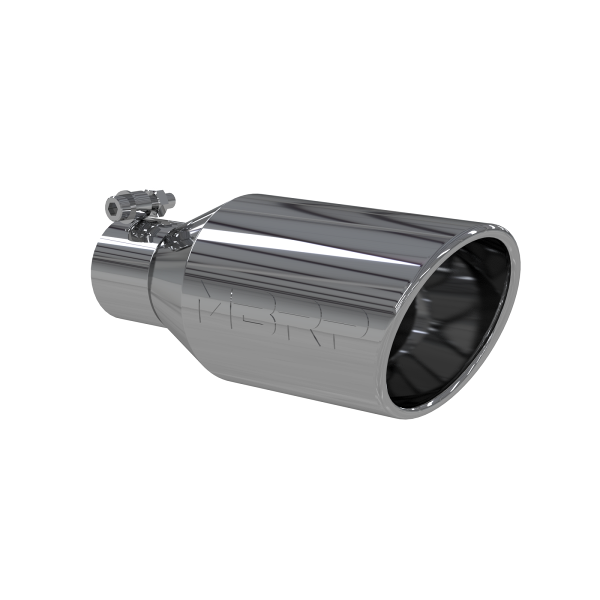 MBRP - MBRP Exhaust Tip 4 1/2 Inch O.D. Single Wall Angle Rolled End 2.5 Inch Inlet 11 Inch Length T304 Stainless Steel T5160
