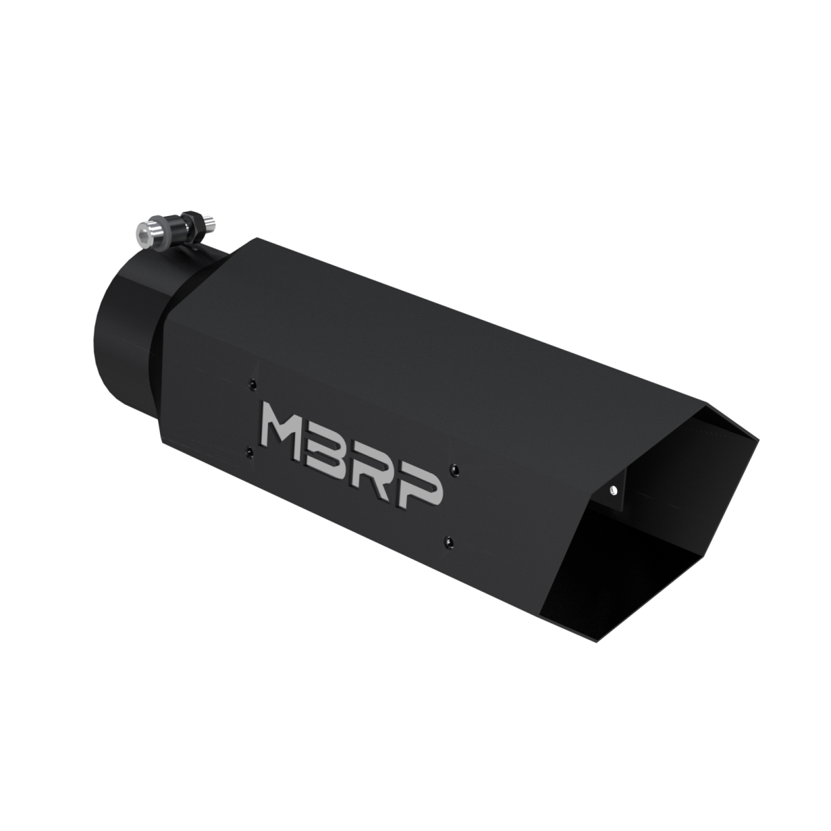 MBRP - MBRP Universal 5 Inch Hexagon Shaped W/Back Plate Black Series Exhaust Tip T5164BLK
