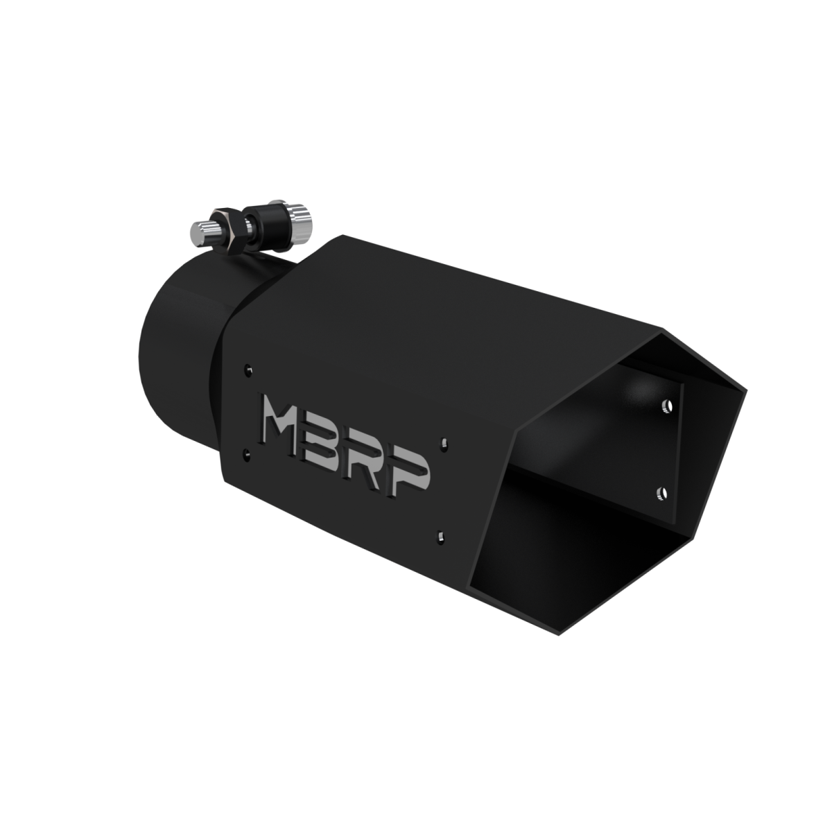 MBRP - MBRP Universal 4 Inch Hexagon Shaped 3 Inch ID Inlet 10 Inch Assembled Stainless Hardware MBRP Black Series Exhaust Tip T5169BLK