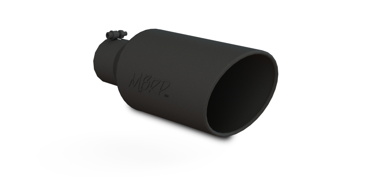 MBRP - MBRP Exhaust Tip 7 Inch O.D. Rolled End 4 Inch Inlet 18 Inch Length Black Coated T5126BLK