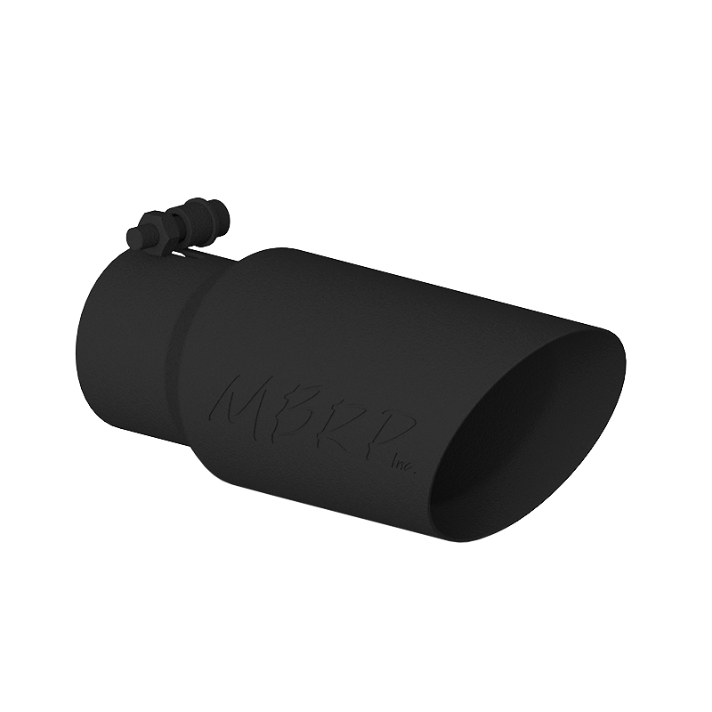 MBRP - MBRP Exhaust Tip 4 Inch O.D. Dual Wall Angled 3 Inch Inlet 10 Inch Length Black T5156BLK