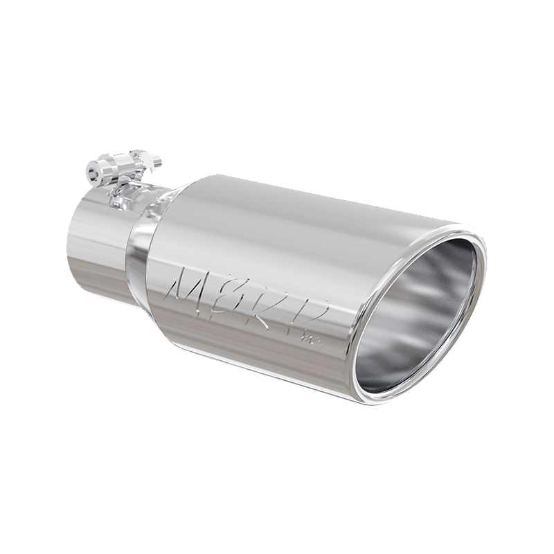 MBRP - MBRP Exhaust Tip 4 Inch O.D. Angled Rolled End 2 3/4 Inch Inlet 10 Inch Length T304 Stainless Steel T5157