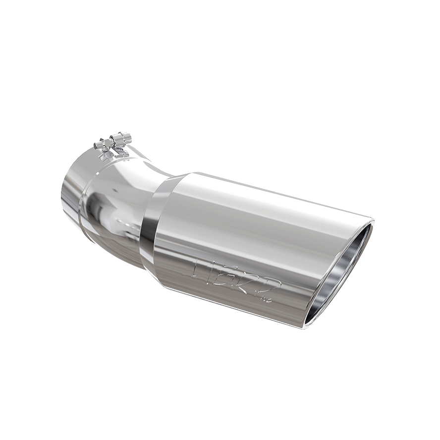 MBRP - MBRP Exhaust Tip 6 Inch O.D. Angled Rolled End 5 Inch Inlet 15 1/2 Inch Length 30 Degree Bend T304 Stainless Steel T5154