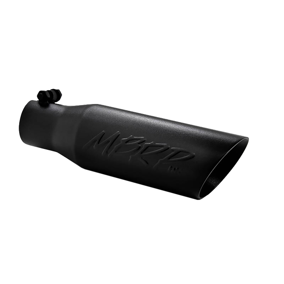 MBRP - MBRP Exhaust Tip 3 1/2 Inch O.D. Dual Wall Angled 2 1/2 Inch Inlet 12 Inch Length Black Finish T5106BLK