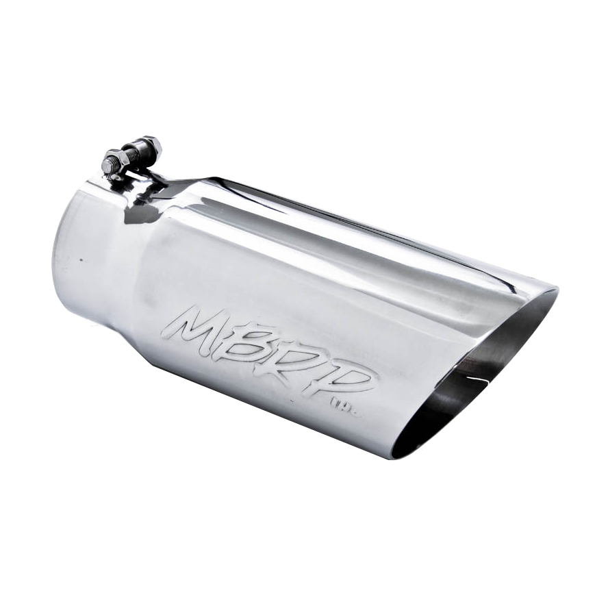 MBRP - MBRP Exhaust Tail Pipe Tip 5 Inch O.D. Dual Wall Angled 4 Inch Inlet 12 Inch Length T304 Stainless Steel T5053