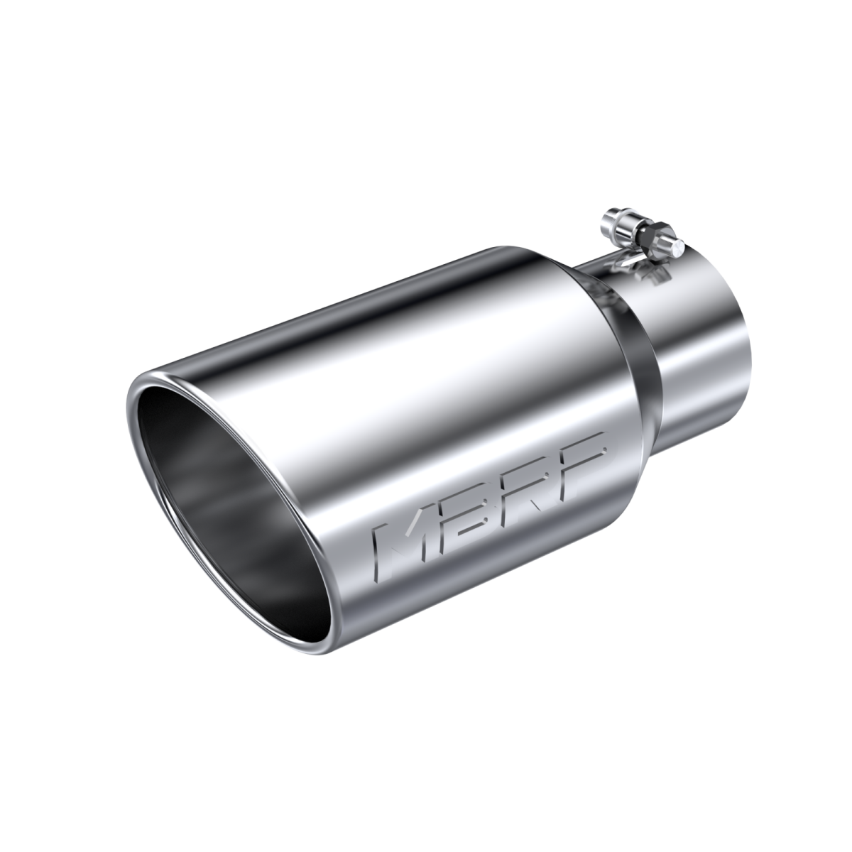 MBRP - MBRP Exhaust Tail Pipe Tip 6 Inch O.D. Angled Rolled End 4 Inch Inlet 12 Inch Length T304 Stainless Steel T5073