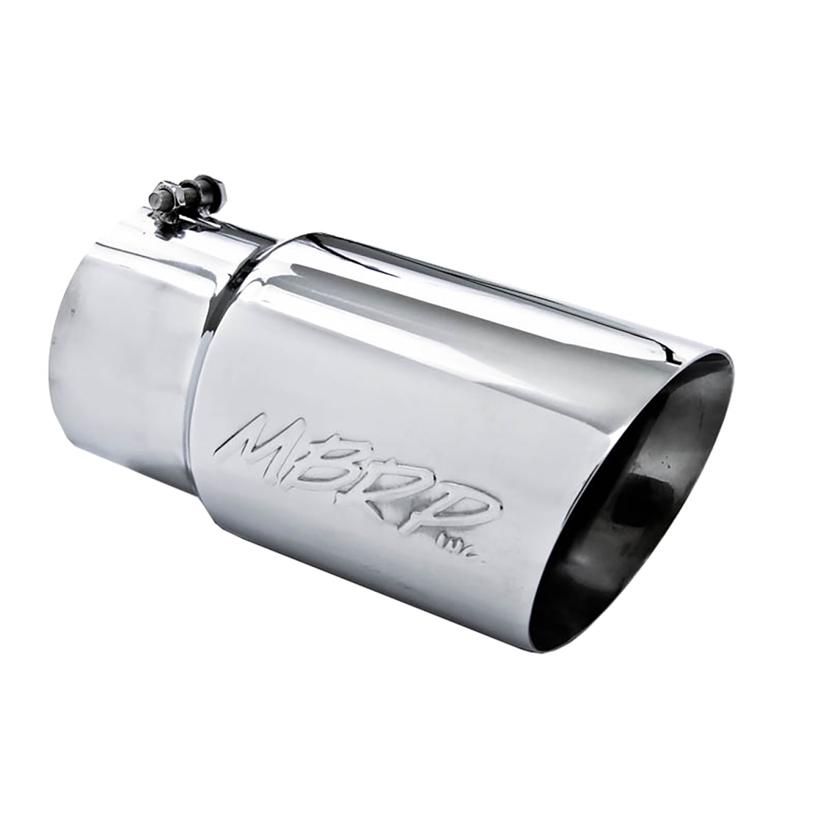 MBRP - MBRP Exhaust Tail Pipe Tip 6 Inch O.D. Dual Wall Angled 5 Inch Inlet 12 Inch Length T304 Stainless Steel T5074