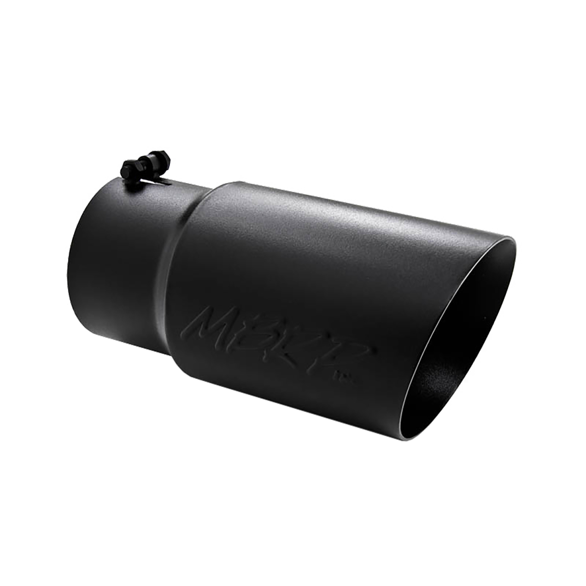 MBRP - MBRP Exhaust Tip 6 Inch O.D. Dual Wall Angled 5 Inch Inlet 12 Inch Length-Black Finish T5074BLK