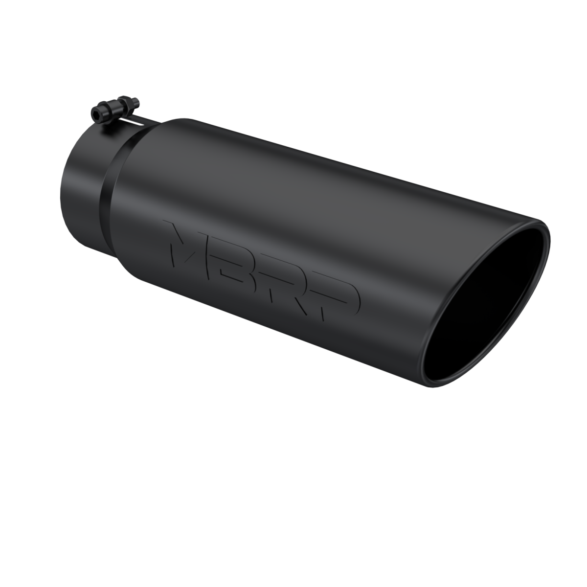 MBRP - MBRP Exhaust Tip 6 Inch O.D. Angled Rolled End 5 Inch Inlet 18 Inch Length Black Finish T5125BLK
