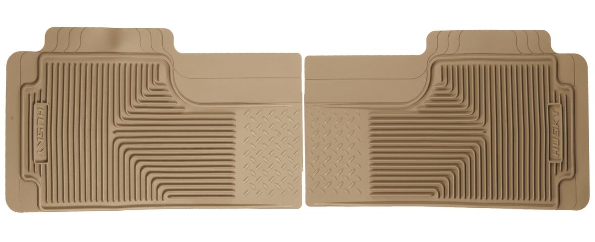 Husky Liners - Husky Liners Semi Custom Fit Floor Mat 2nd or 3rd Seat Can Overlap Center Hump-Tan 52013
