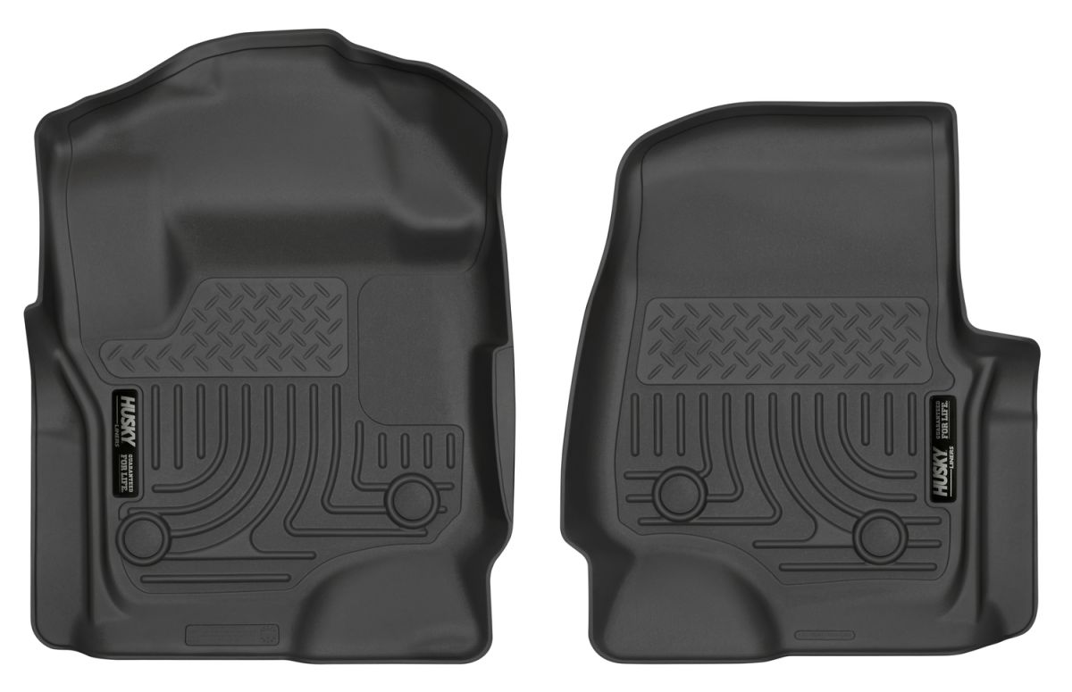 Husky Liners - Husky Liners Front Floor Liners 17 Ford F-250/F-350/F-450 Super Duty Crew Cab Black 13321