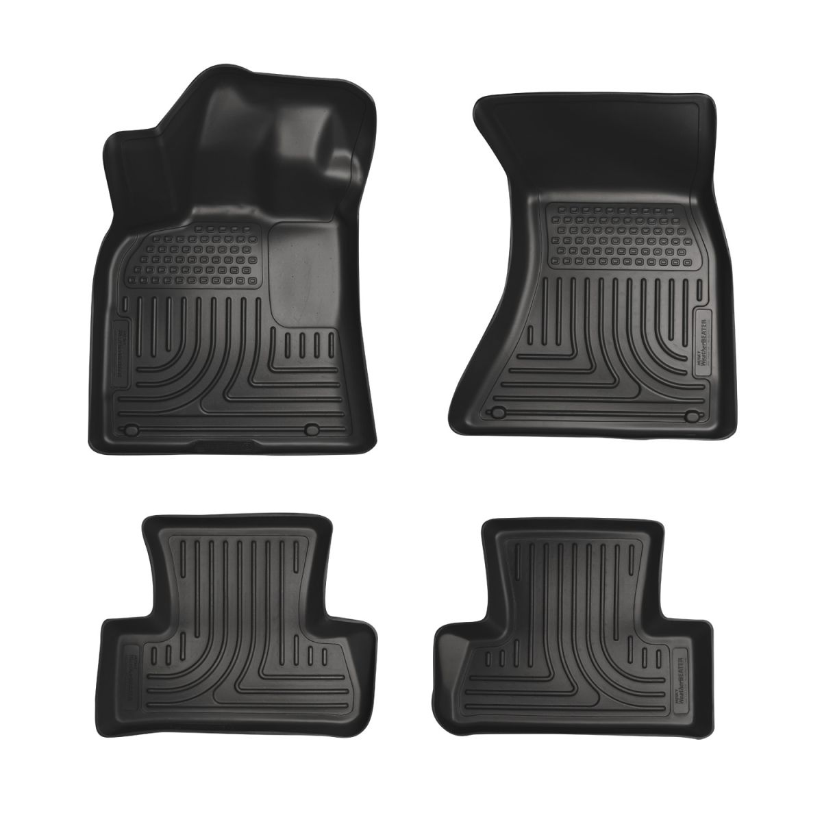 Husky Liners - Husky Liners Floor Liners Front & 2nd Row 09-15 Audi Q5/SQ5 (Footwell Coverage) WeatherBeater-Black 96411
