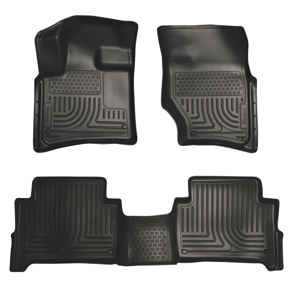 Husky Liners - Husky Liners Floor Liners Front & 2nd Row 07-15 Audi Q7 (Footwell Coverage) WeatherBeater-Black 96421