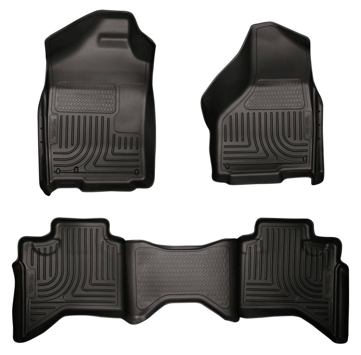 Husky Liners - Husky Liners Floor Liners Front & 2nd Row 02-09 Doge Ram Quad Cab (Footwell Coverage) WeatherBeater-Black 98031