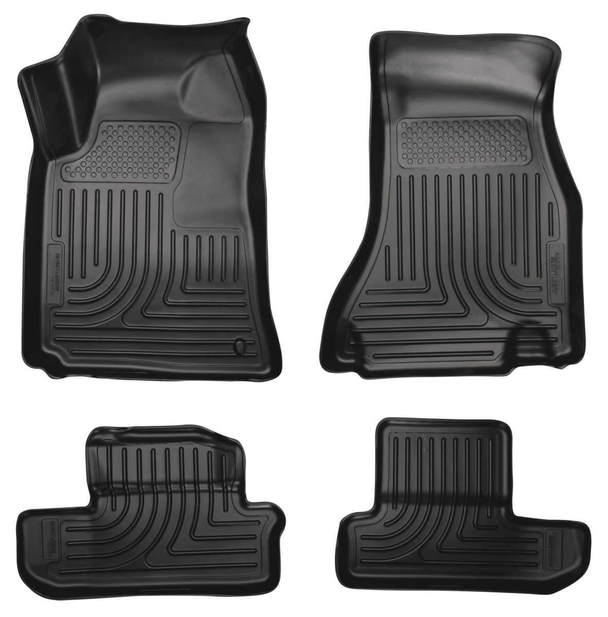 Husky Liners - Husky Liners Floor Liners Front & 2nd Row 08-10 Dodge Challenger (Footwell Coverage) WeatherBeater-Black 98021