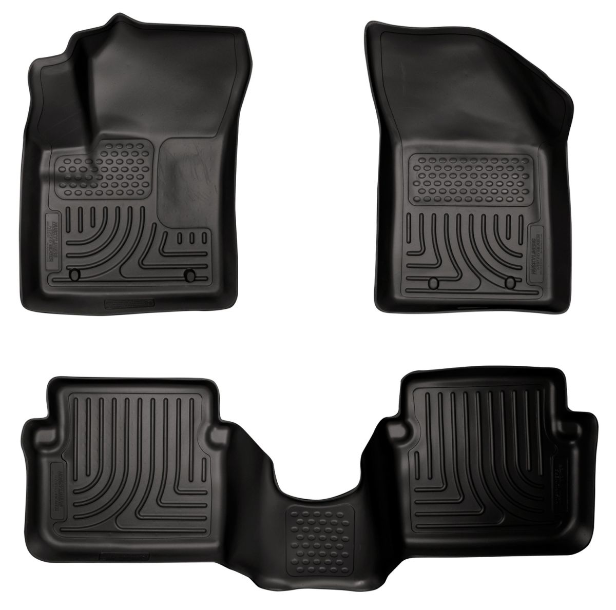 Husky Liners - Husky Liners Floor Liners Front & 2nd Row 11-14 Chrysler 200/Dodge Avenger (Footwell Coverage) WeatherBeater-Black 98091