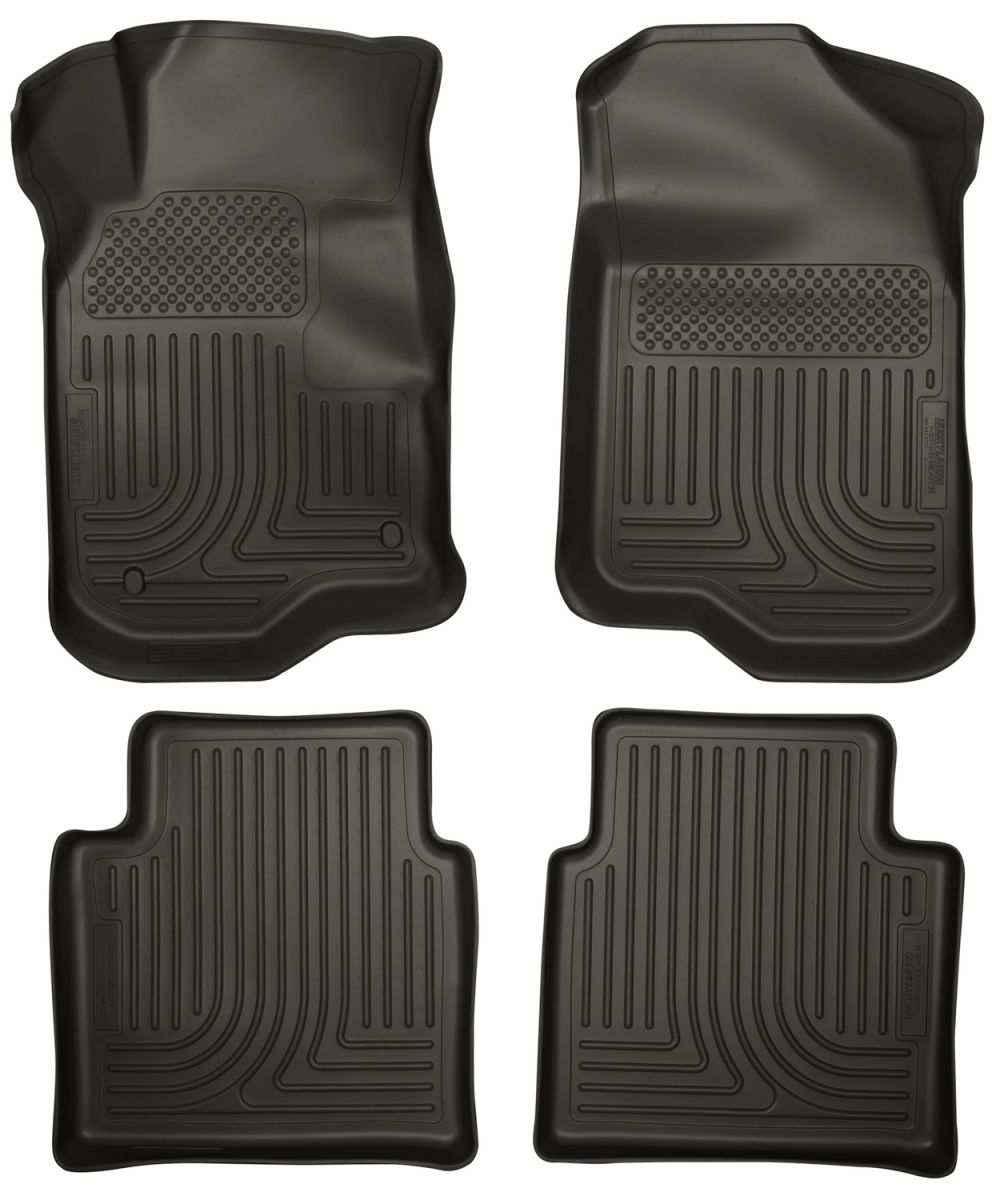 Husky Liners - Husky Liners Floor Liners Front & 2nd Row 08-12 Chevy Malibu/Saturn Aura (Footwell Coverage) WeatherBeater-Black 98111