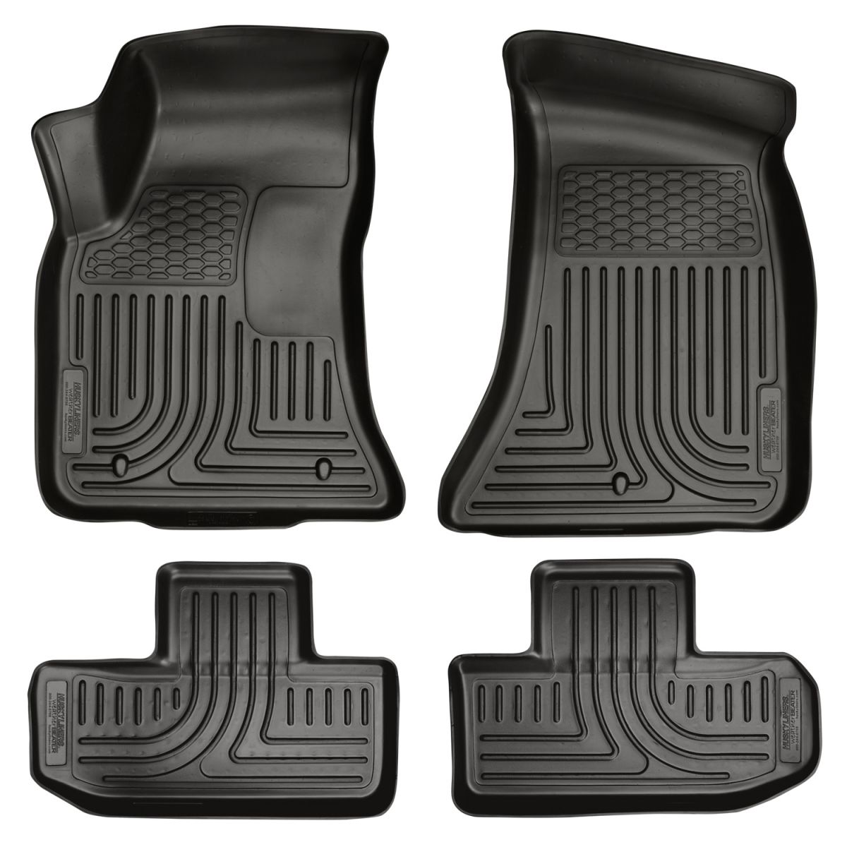 Husky Liners - Husky Liners Floor Liners Front & 2nd Row 11-15 Dodge Challenger (Footwell Coverage) WeatherBeater-Black 98071
