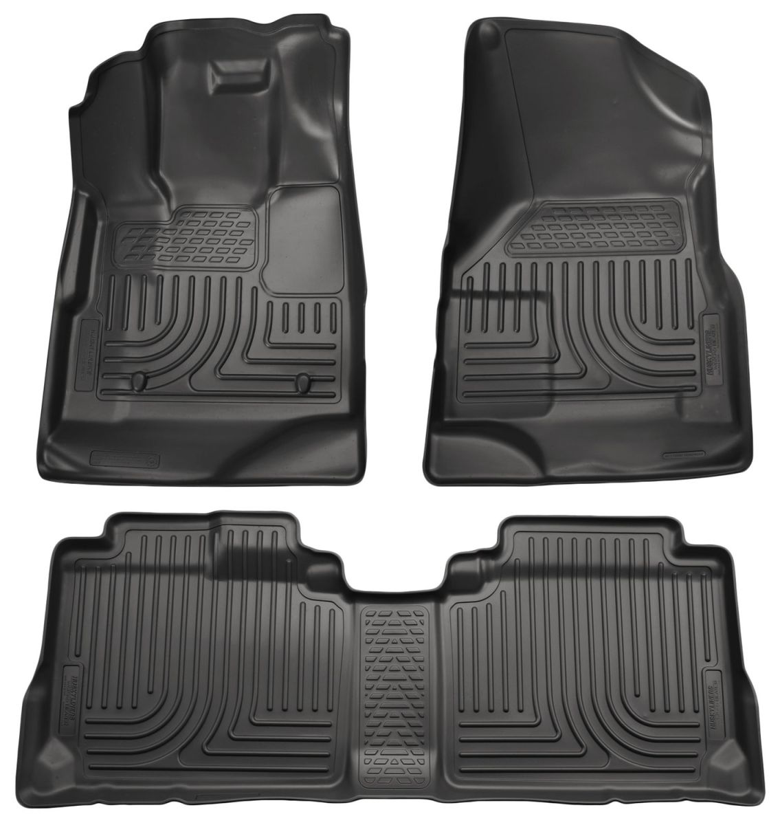 Husky Liners - Husky Liners Floor Liners Front & 2nd Row 10-15 Cadillac SRX (Footwell Coverage) WeatherBeater-Black 98141