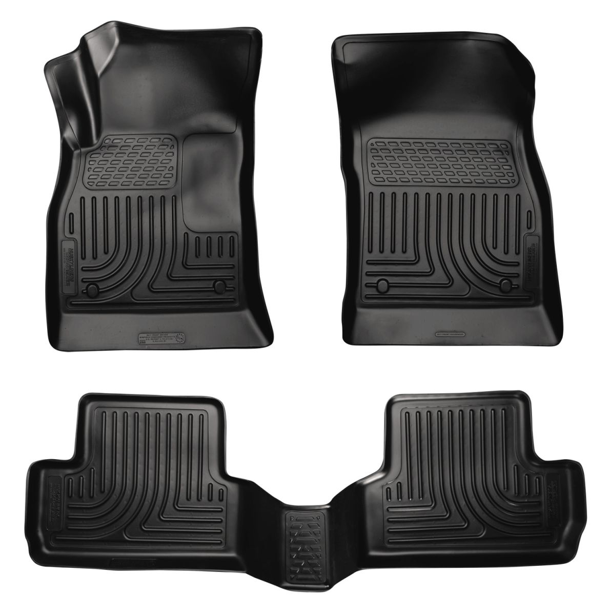 Husky Liners - Husky Liners Floor Liners Front & 2nd Row 12-15 Buick Verano (Footwell Coverage) WeatherBeater-Black 98171