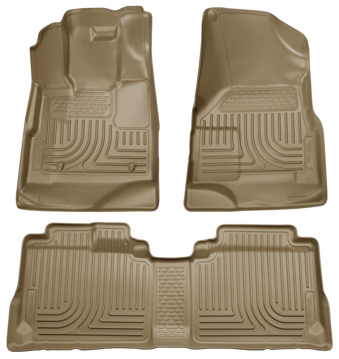 Husky Liners - Husky Liners Floor Liners Front & 2nd Row 10-15 Cadillac SRX (Footwell Coverage) WeatherBeater-Tan 98143