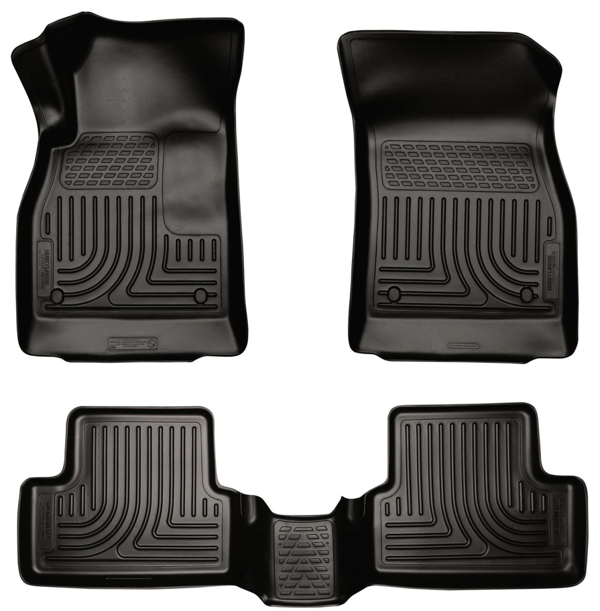 Husky Liners - Husky Liners Floor Liners Front & 2nd Row 11-15 Chevy Cruze No Spare Tire (Footwell Coverage) WeatherBeater-Black 98161