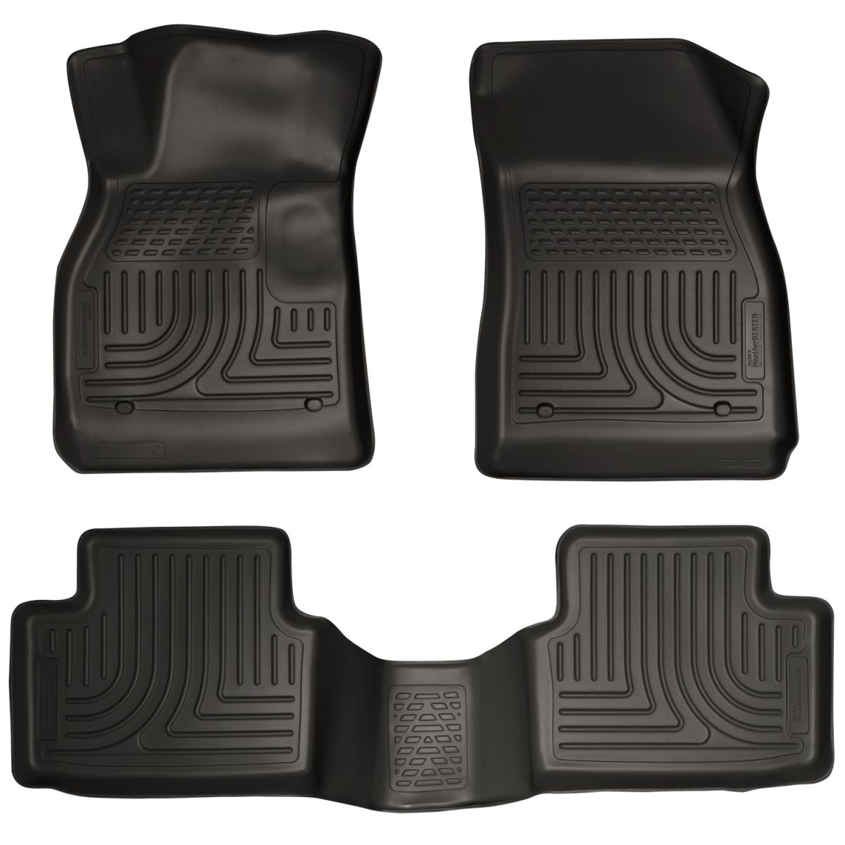 Husky Liners - Husky Liners Floor Liners Front & 2nd Row 13-15 Chevy Malibu (Footwell Coverage) WeatherBeater-Black 98191