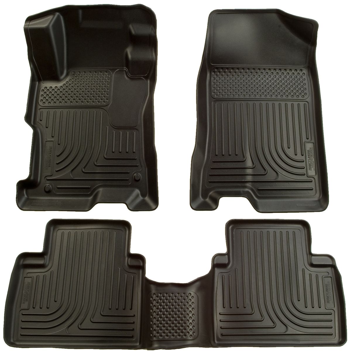 Husky Liners - Husky Liners Floor Liners Front & 2nd Row 06-09 Fusion/Milan/MKZ Not AWD Models (Footwell Coverage) WeatherBeater-Black 98301