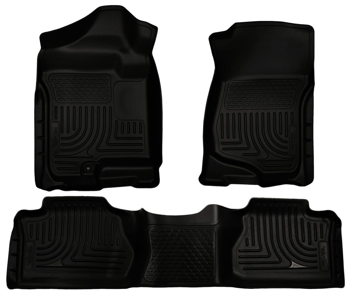 Husky Liners - Husky Liners Floor Liners Front & 2nd Row 07-14 Escalade/Avalanche/Suburban/Yukon (Footwell Coverage) WeatherBeater-Black 98261