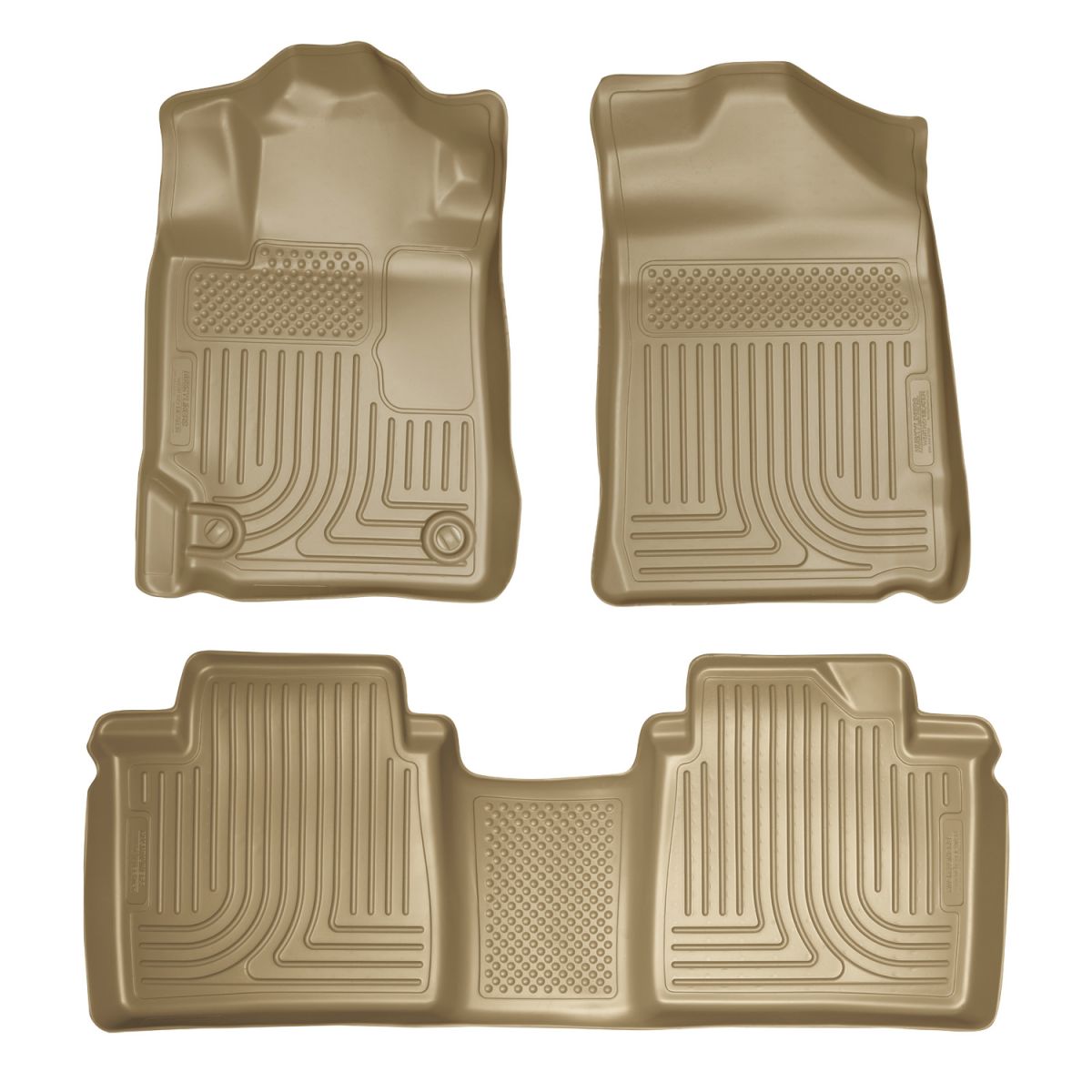 Husky Liners - Husky Liners Floor Liners Front & 2nd Row 07-11 Toyota Camry (Footwell Coverage) WeatherBeater-Tan 98513