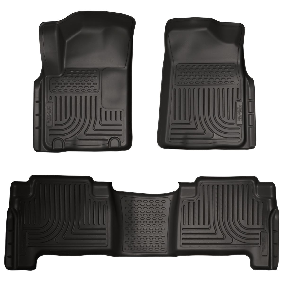Husky Liners - Husky Liners Floor Liners Front & 2nd Row 11-13 Infiniti Qx56/Qx80 (Footwell Coverage) WeatherBeater-Black 98611