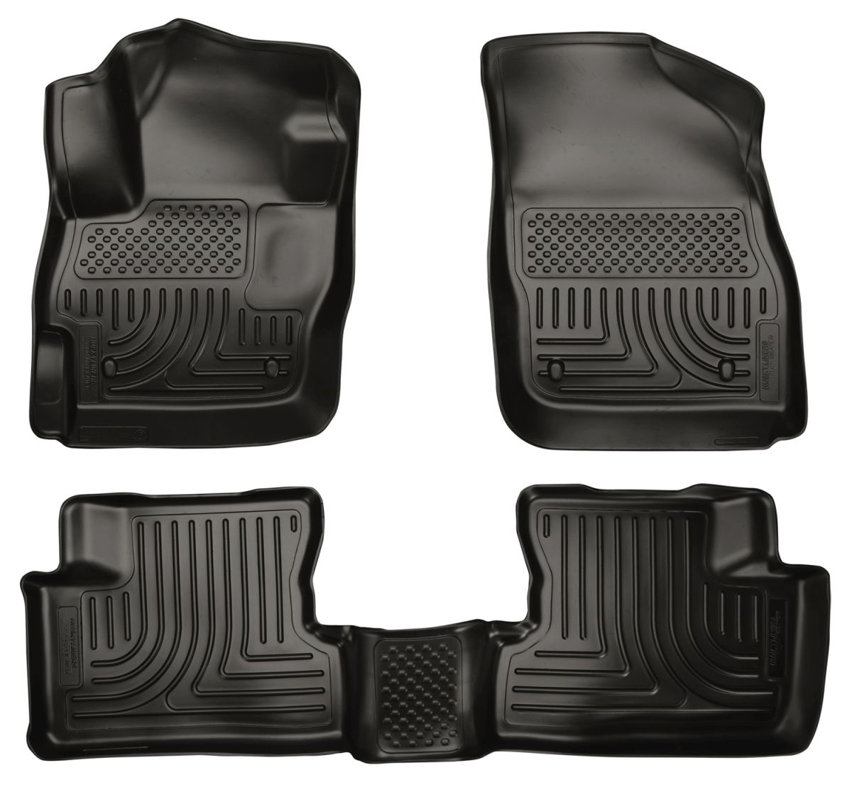Husky Liners - Husky Liners Floor Liners Front & 2nd Row 10-13 Mazda 3 (Footwell Coverage) WeatherBeater-Black 98631