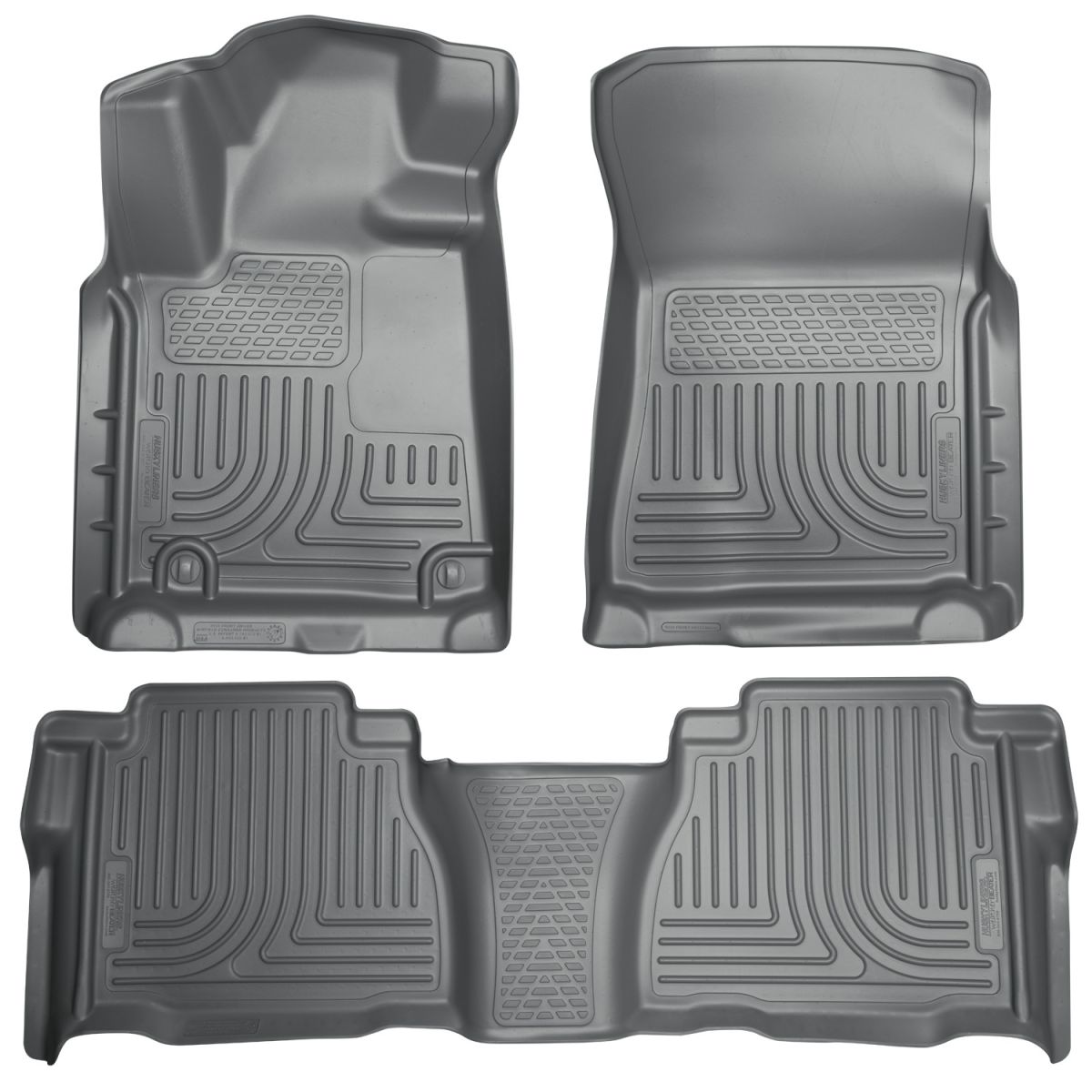 Husky Liners - Husky Liners Floor Liners Front & 2nd Row 10-11 Tundra Dbl/CrewMax Models (Footwell Coverage) WeatherBeater-Grey 98582