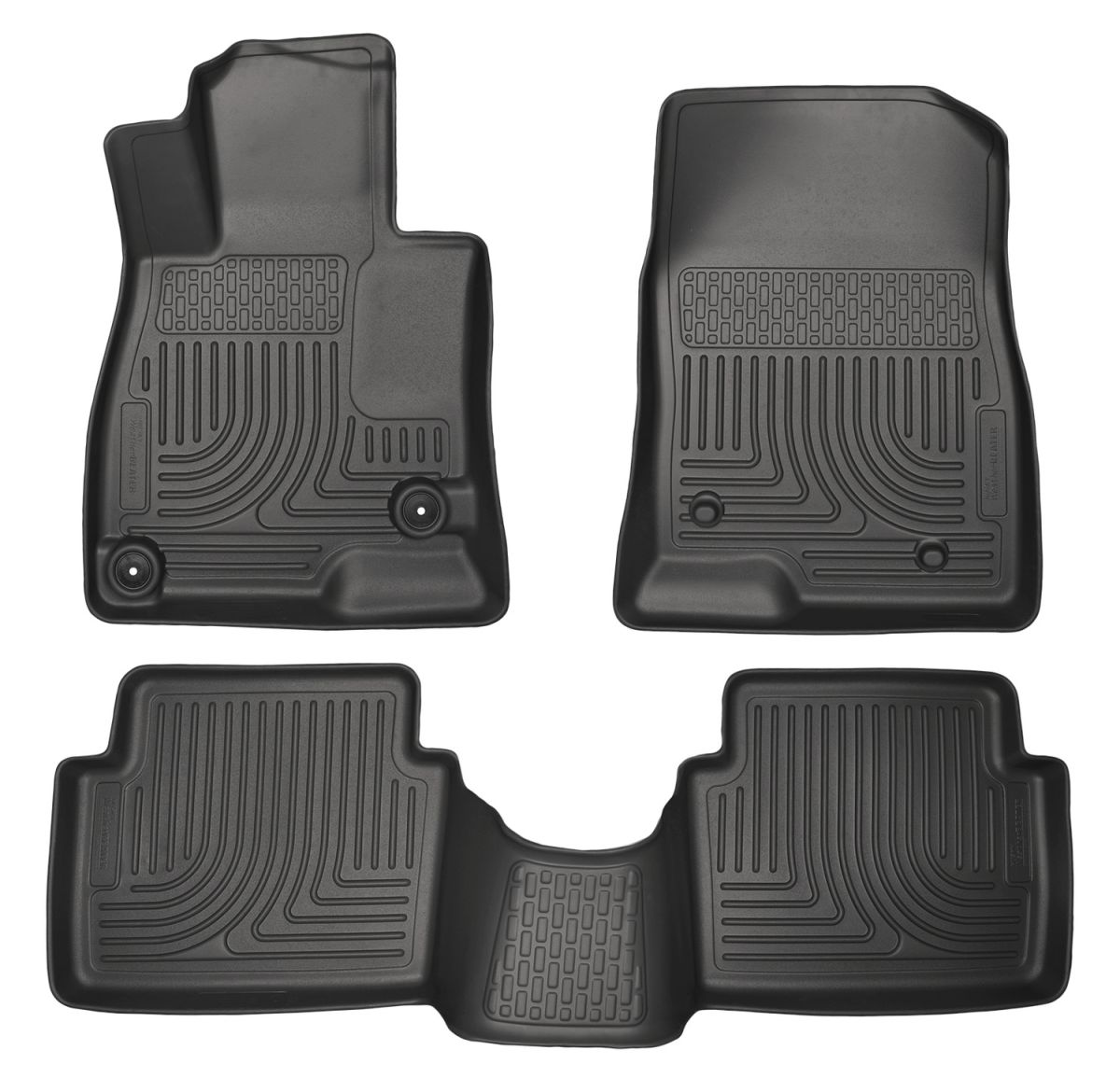 Husky Liners - Husky Liners Floor Liners Front & 2nd Row 14-16 Mazda 3 (Footwell Coverage) WeatherBeater-Black 98651